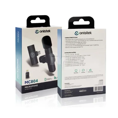 Microfone De Lapela Countertech, Sem Fio, Type-C E Lightning, Para Smartphone Android E Ios — foto 2