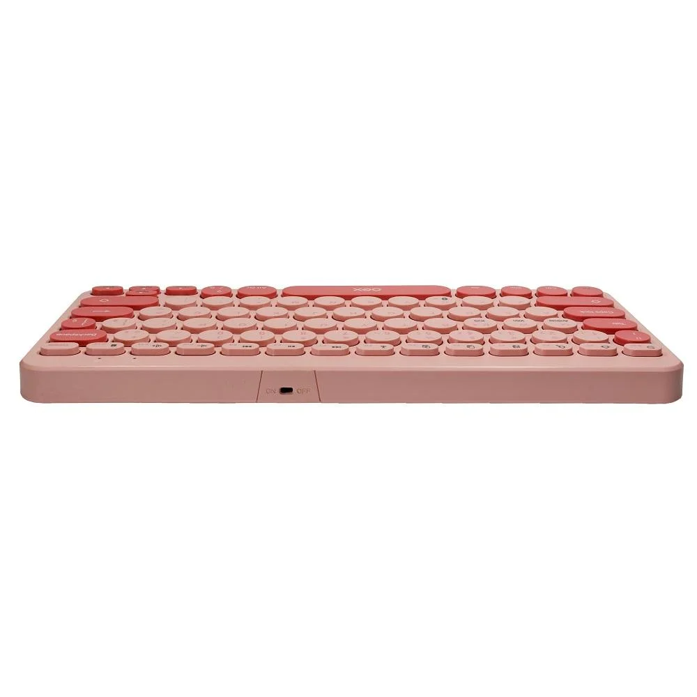 Imagem 3 de 5 do produto Teclado Oex,Bluetooth Retrô Rosa, ABNT2, Tc510