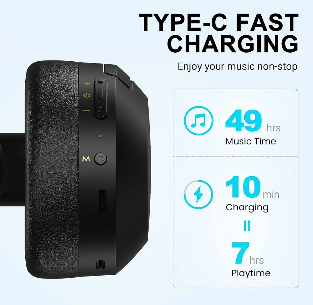 Imagem 2 de 5 do produto Fone De Ouvido Edifier W820nb Plus, Bluetooth, Cancelamento De Ruído E Hi-Res, Preto