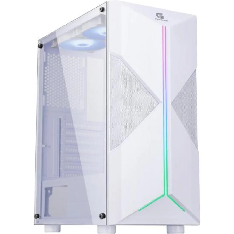 Gabinete Gamer Fortrek Holt, Mid Tower, LED RGB, Lateral Em Acrílico, Branco - 80524