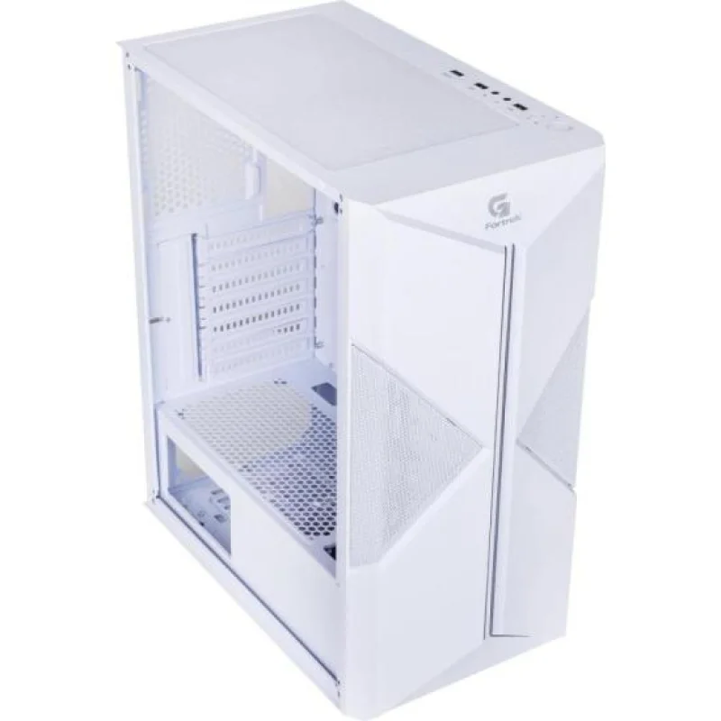 Imagem 2 de 5 do produto Gabinete Gamer Fortrek Holt, Mid Tower, LED RGB, Lateral Em Acrílico, Branco - 80524