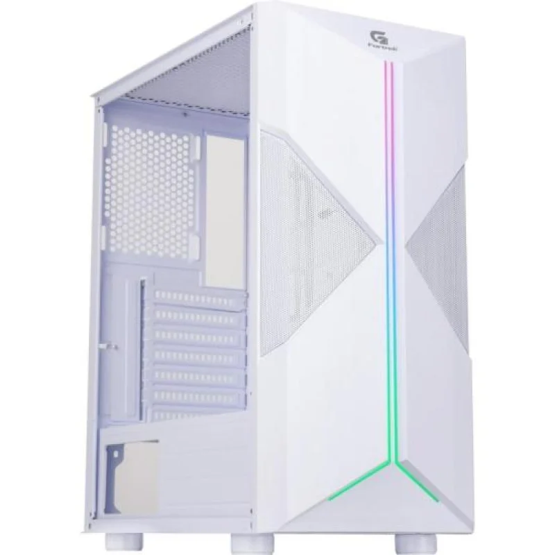 Imagem 5 de 5 do produto Gabinete Gamer Fortrek Holt, Mid Tower, LED RGB, Lateral Em Acrílico, Branco - 80524