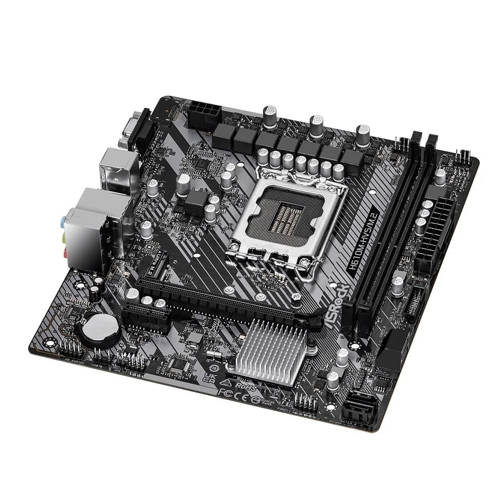 Imagem 4 de 5 do produto Placa-Mãe Asrock H610m, P/ Intel LGA 1700 (Intel 13ª E 12ª Geração), Matx, DDR4 - H610m-Hvs/M.2 R2.0
