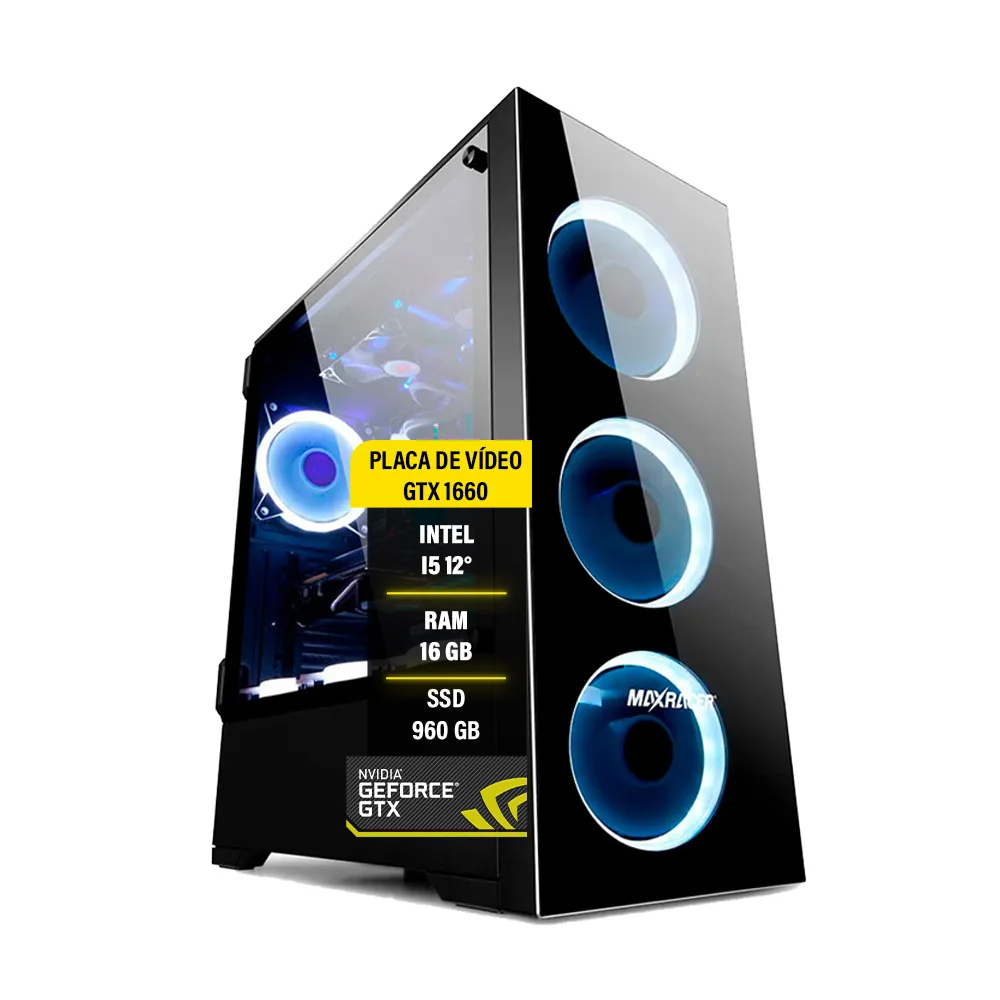PC Gamer  Completo,I5 12º 16GB, SSD 960 Gtx 1660