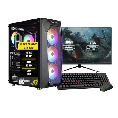 PC Gamer I7 10º 16GB, SSD 960 Gtx 1660