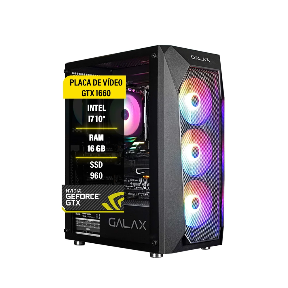 PC Gamer I7 10º 16 GB, SSD 960 Gtx 1660