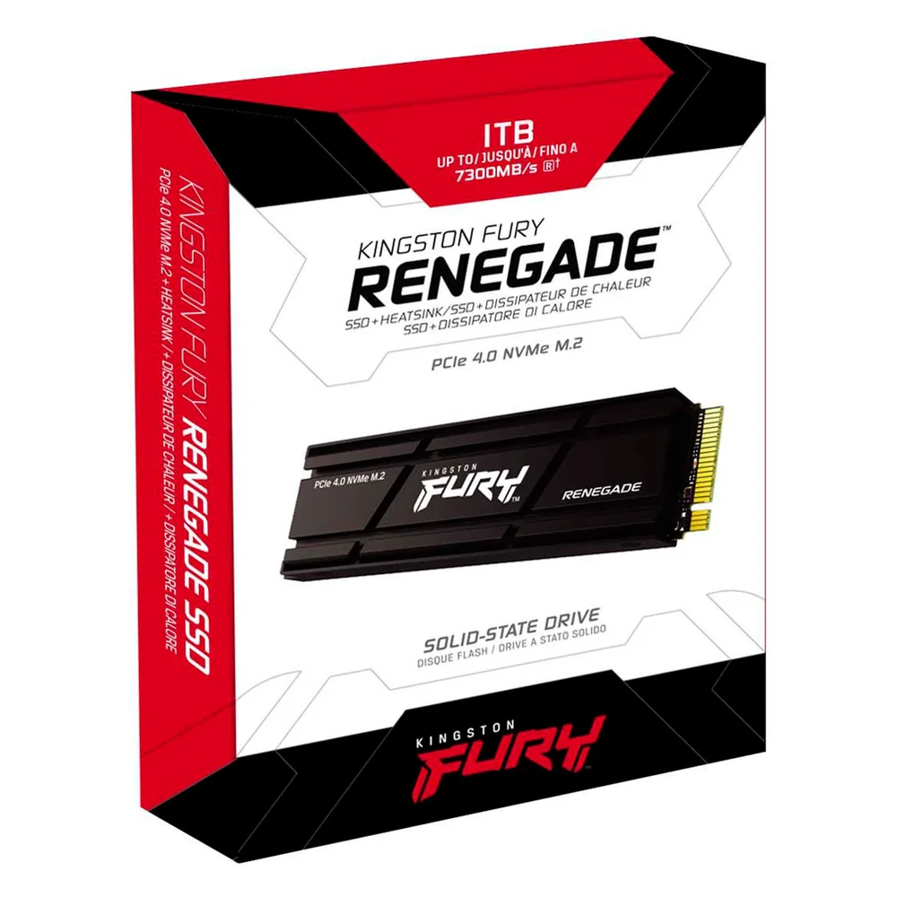 SSD Kingston 1TB Fury Renegade, M.2 Pcie 4.0 Nvme - Sfyrsk/1000g SSD Kingston 1TB Fury Renegade, M.2 Pcie 4.0 Nvme - Sfyrsk/1000g