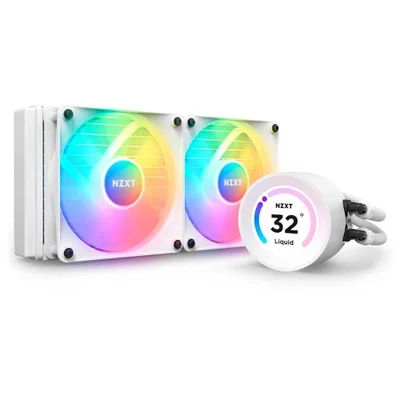 Water Cooler Nzxt Kraken Elite 240 RGB, Display LCD, 2 Fans, Branco - Rl-Kr24e-W1