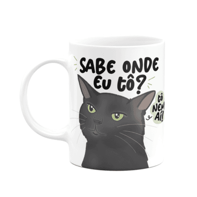 Caneca De Café Gato engraçado Big Floppa Meme