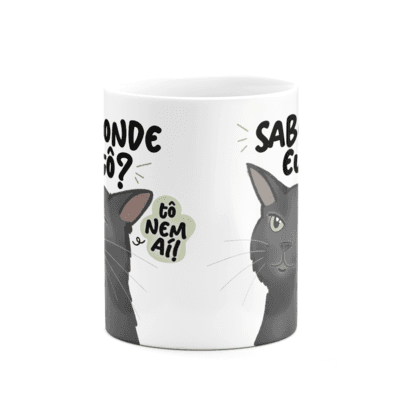 Caneca De Café Gato engraçado Big Floppa Meme