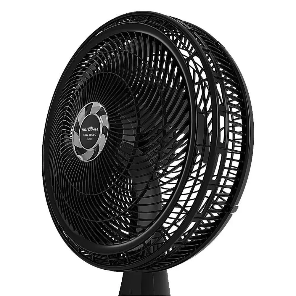 Ventilador Mesa Britânia Bvt301, 30cm, 60W, Preto, 220v Ventilador Mesa Britânia Bvt301, 30cm, 60W, Preto, 220v
