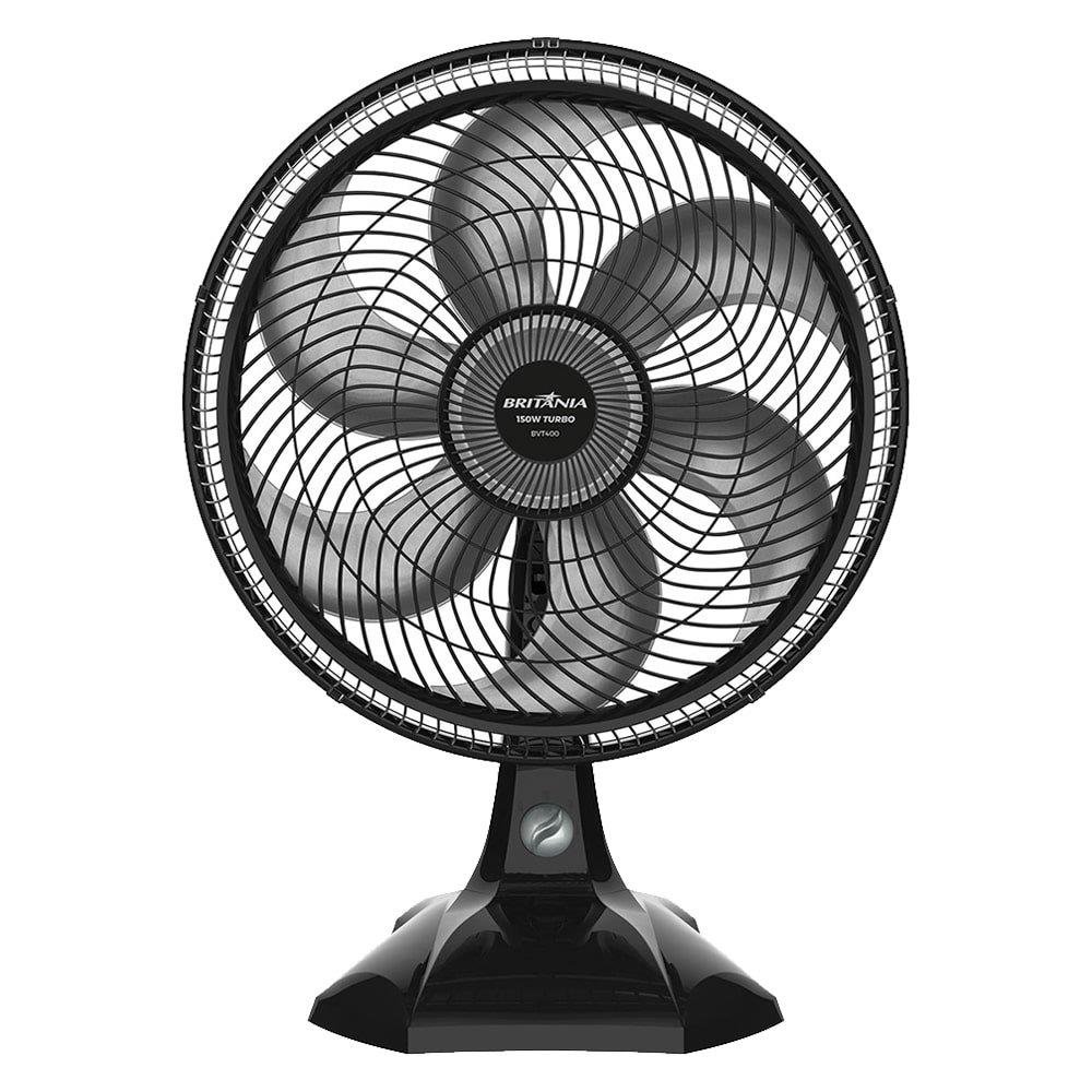 Ventilador de Mesa Britania, 40cm, 6 Pás, 150w, 110v, Preto -  Bvt400