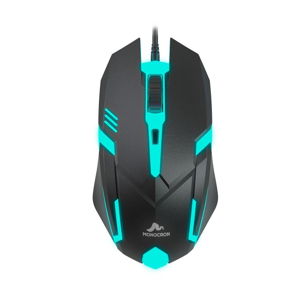 Mouse Gamer Mn809d, Preto 1.5m/dpi 1000, Monocron