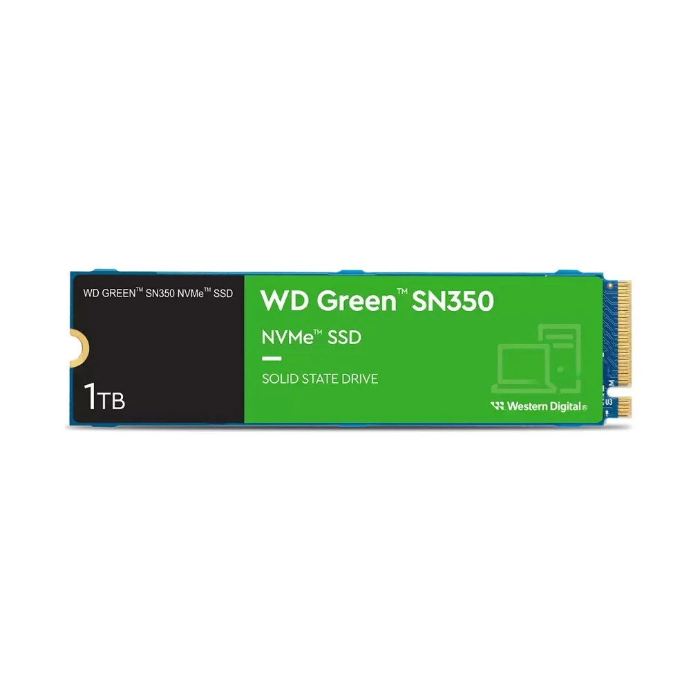 SSD WD Sn350 1TB M.2 Nvme PCie, Leitura 2400MB/s E Gravação 1850MB/s - Wds100t2g0c
