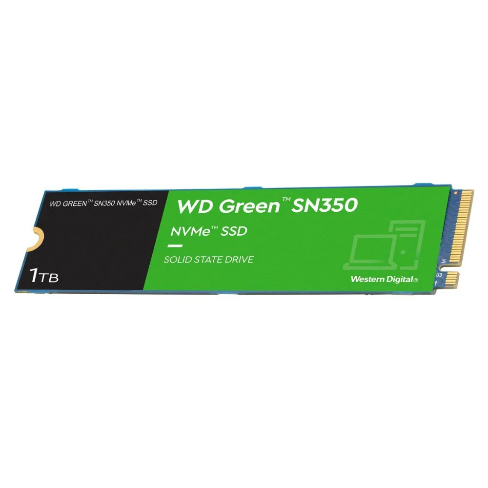 Imagem 4 de 5 do produto SSD WD Sn350 1TB M.2 Nvme PCie, Leitura 2400MB/s E Gravação 1850MB/s - Wds100t2g0c