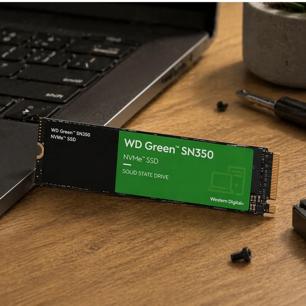 Imagem 5 de 5 do produto SSD WD Sn350 1TB M.2 Nvme PCie, Leitura 2400MB/s E Gravação 1850MB/s - Wds100t2g0c