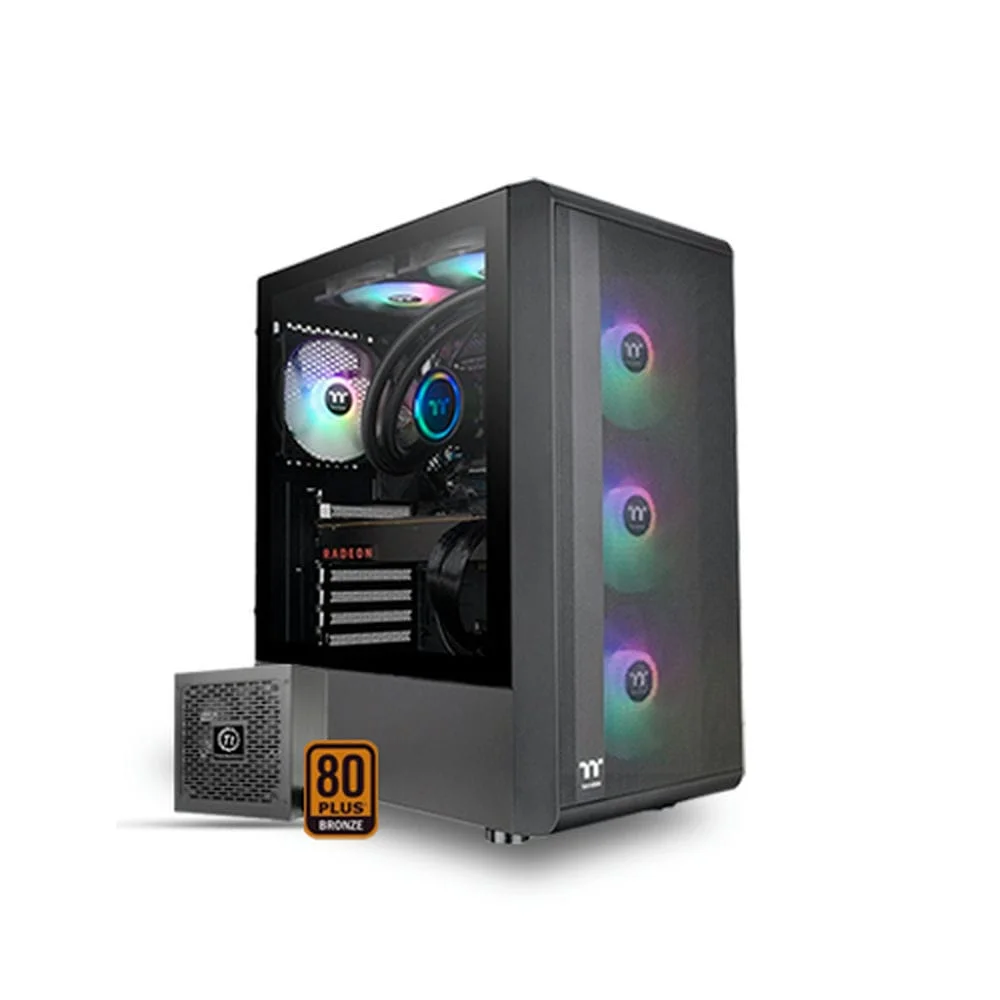 Gabinete Gamer Tt S200 TG, Mid Tower, Com Fonte 650W, ARGB, Preto - Ca-3x2-65m1wz-00