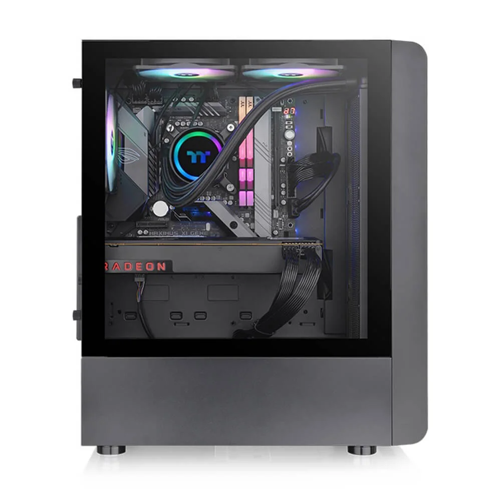 Imagem 2 de 5 do produto Gabinete Gamer Tt S200 TG, Mid Tower, Com Fonte 650W, ARGB, Preto - Ca-3x2-65m1wz-00