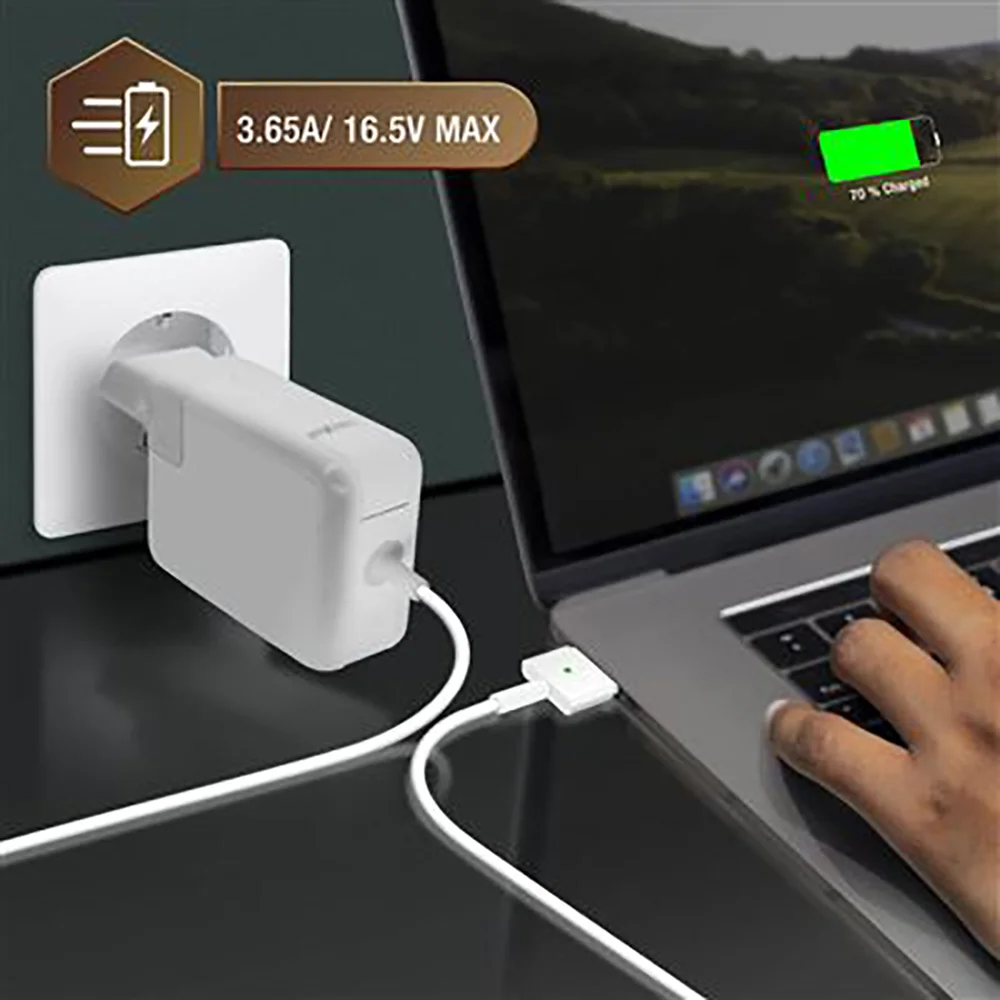 Fonte Carregador Oem T Magsafe 2, 45w, A1370, A1237, A1304, A1369 Fonte Carregador Oem T Magsafe 2, 45w, A1370, A1237, A1304, A1369