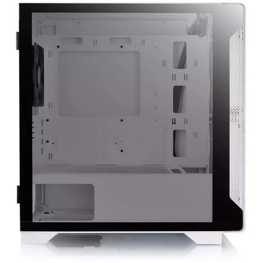 Imagem 4 de 5 do produto Gabinete Tt S100 TG, Mini Tower, Com Fonte 600W, Lateral Vidro, Branco Neve - Ca-3q9-60s6wz-00