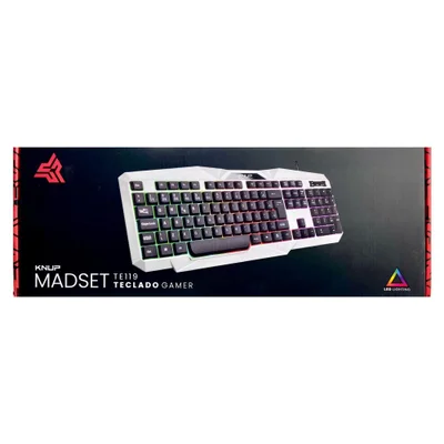 Teclado Knup Gamer Madset, LED RGB