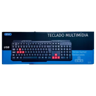 Teclado Knup Multimídia, USB, PC E Notebook, Padrão Abnt2