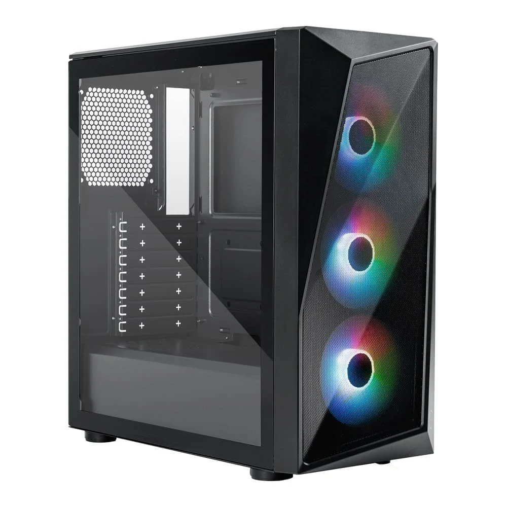 Gabinete Cooler Master Cmp 520, Lateral De Vidro,3 Fans Led Argb,Preto - Cp520-kgnn-s00