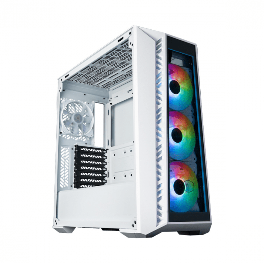 Gabinete Cooler Master Masterbox 520, Lateral Vidro,3 Fans Argb 120mm - Mb520-wgnn-s01