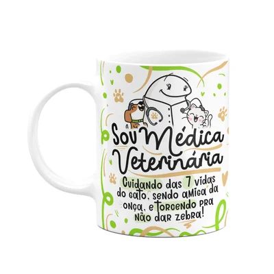 Caneca Flork Profissões - Sou Médica Veterinária