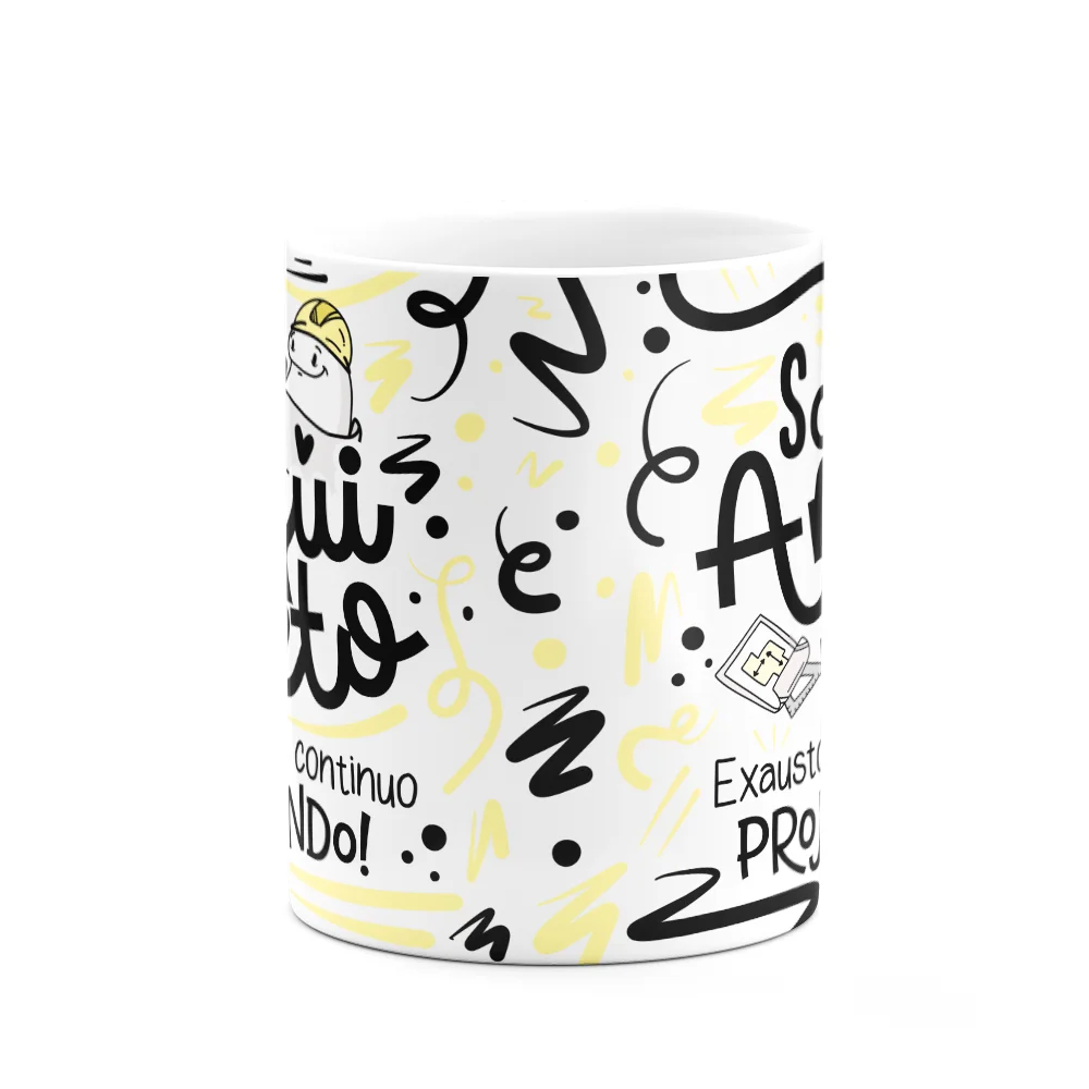 Imagem 2 de 3 do produto Caneca Flork Profissões - Sou Arquiteto - Branca