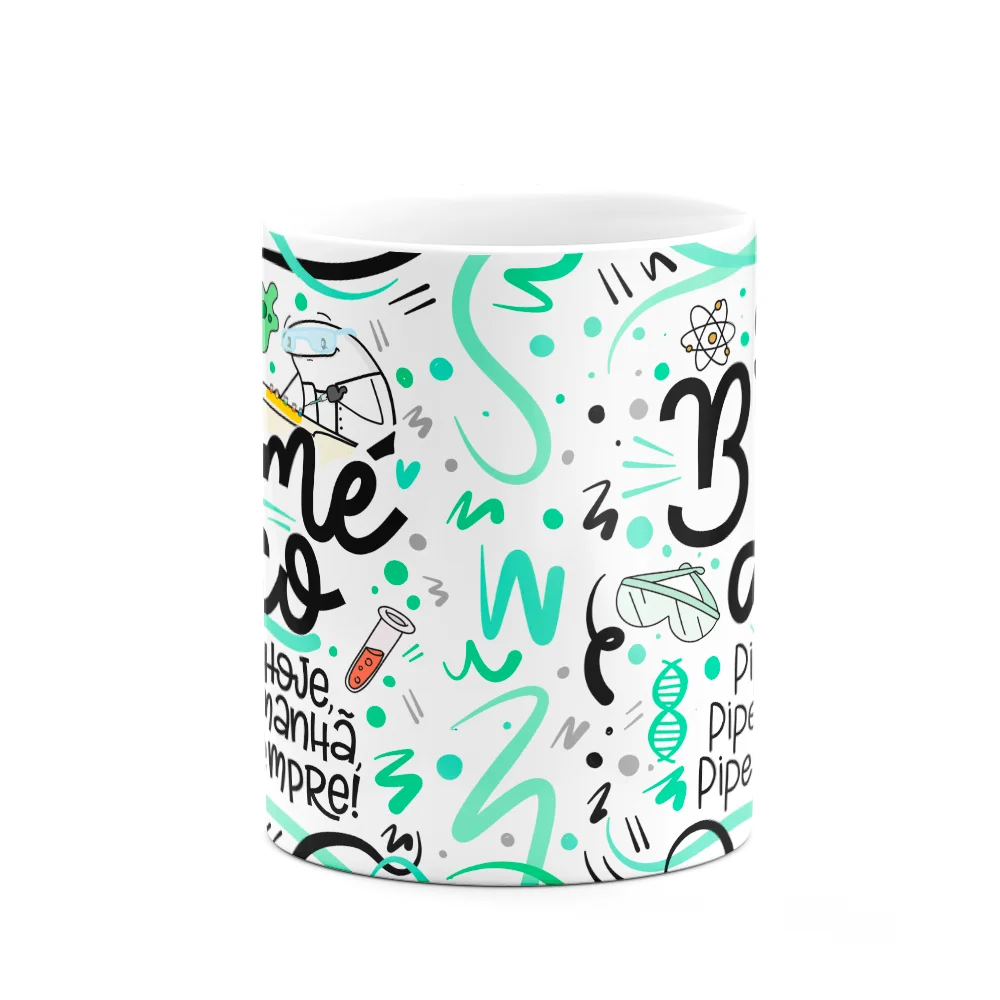Imagem 2 de 3 do produto Caneca Flork Profissões,  Sou Biomédico - Branca
