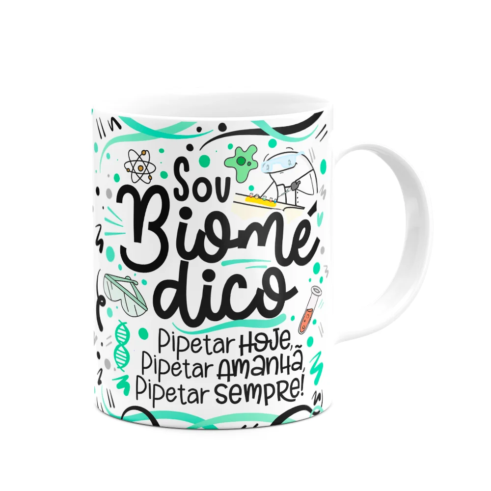 Imagem 3 de 3 do produto Caneca Flork Profissões,  Sou Biomédico - Branca