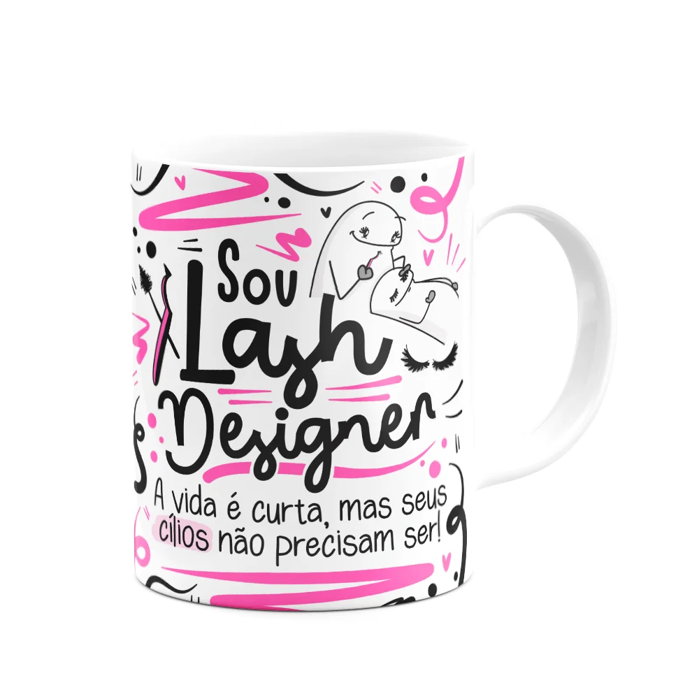 Imagem 3 de 3 do produto Caneca Flork Profissões, Sou Lash Designer