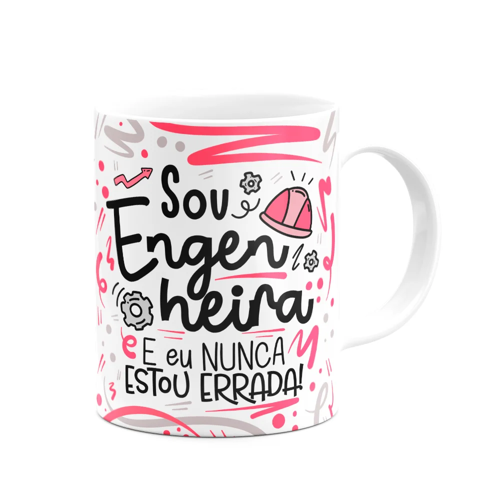 Imagem 3 de 3 do produto Caneca Profissões, Sou Engenheira - Branca