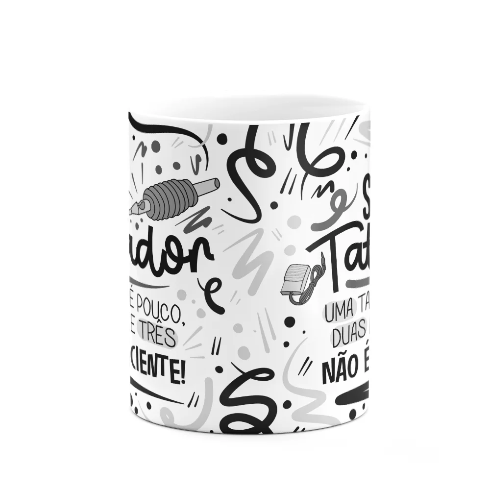 Imagem 2 de 3 do produto Caneca Profissões, Sou Tatuador - Branca