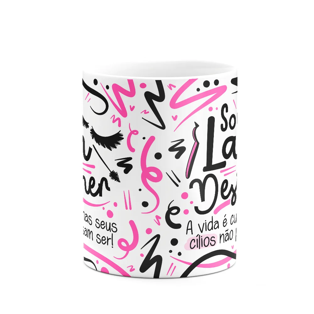 Imagem 2 de 3 do produto Caneca Profissões,Sou Lash Designer - Branca