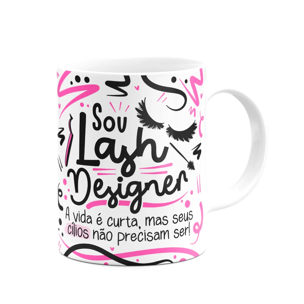 Imagem 3 de 3 do produto Caneca Profissões,Sou Lash Designer - Branca