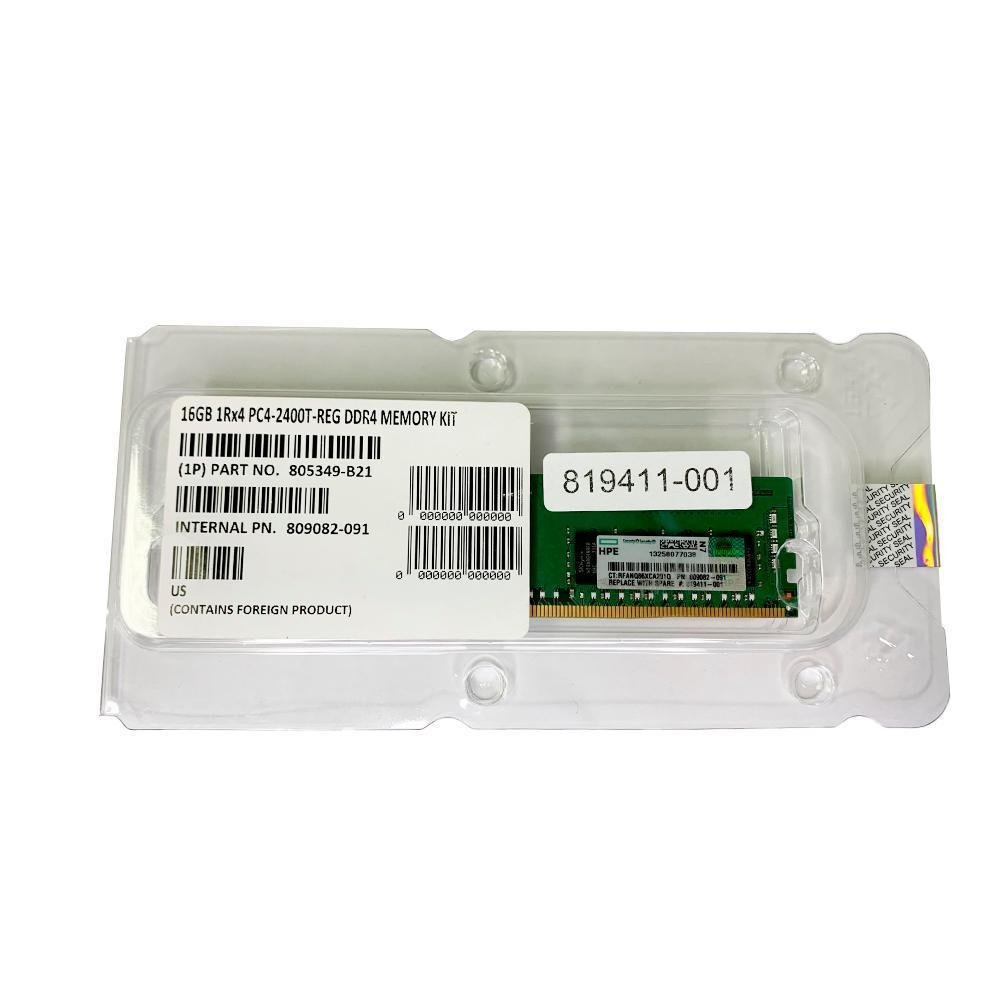 HP HPE 64GB (16GB×4枚) DDR4-2400T Memória RAM 16GB Servidor 2400mhz Hp KaBuM