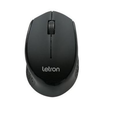 Mouse Sem Fio Letron Office Work, Preto, Ergonomico Optico Let