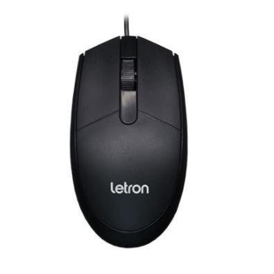 Mouse Letron USB,3 Botoes, 1600 Dpi, Black - Rat M1611