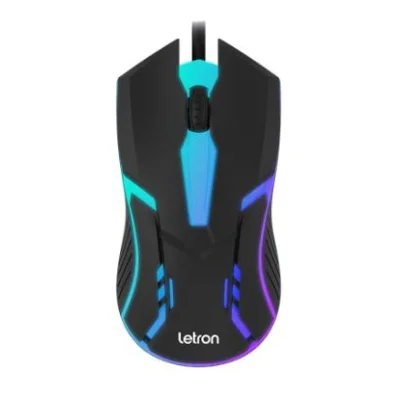 Mouse Letron USB,RGB, 3 Botoes, 1000 Dpi, Metron 1603b
