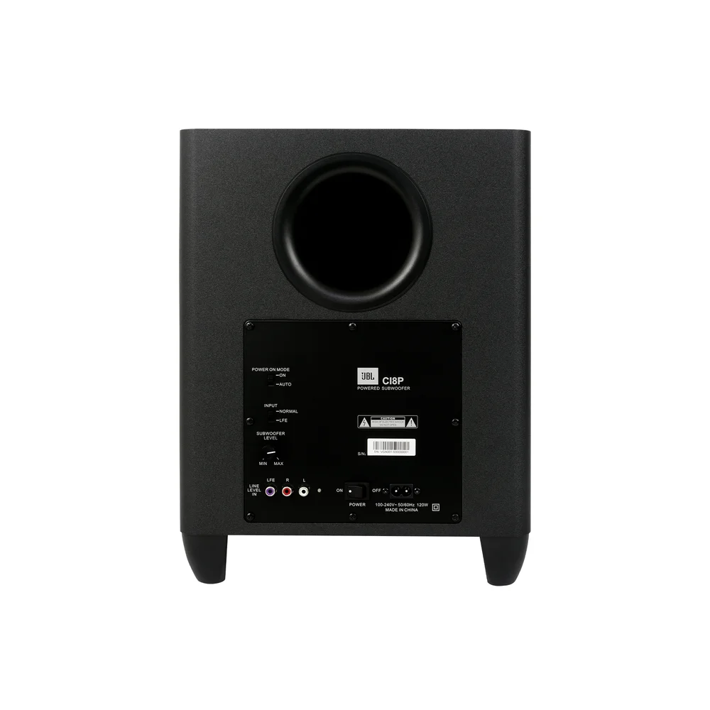 Imagem 4 de 5 do produto Subwoofer Jbl Ci8p  Ativo 100w, 8 Polegadas, Preto