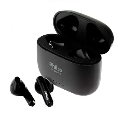 Fone De Ouvido Sem Fio Philco Pfi200p Air Beats, Bluetooth V5.3, Ipx4, Preto