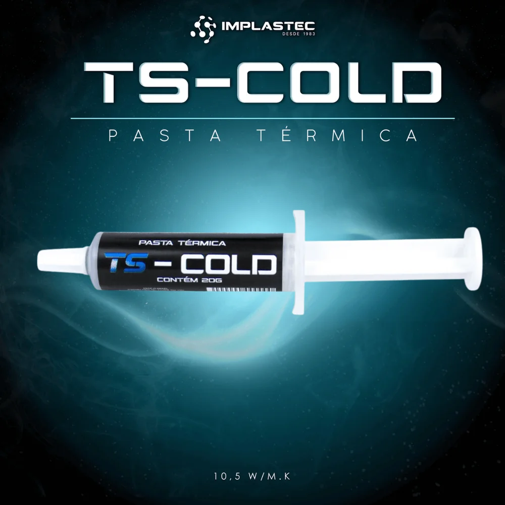 Imagem 5 de 5 do produto Pasta Térmica Profissional Implastec, Ts Cold 20g 10,5w/m.k