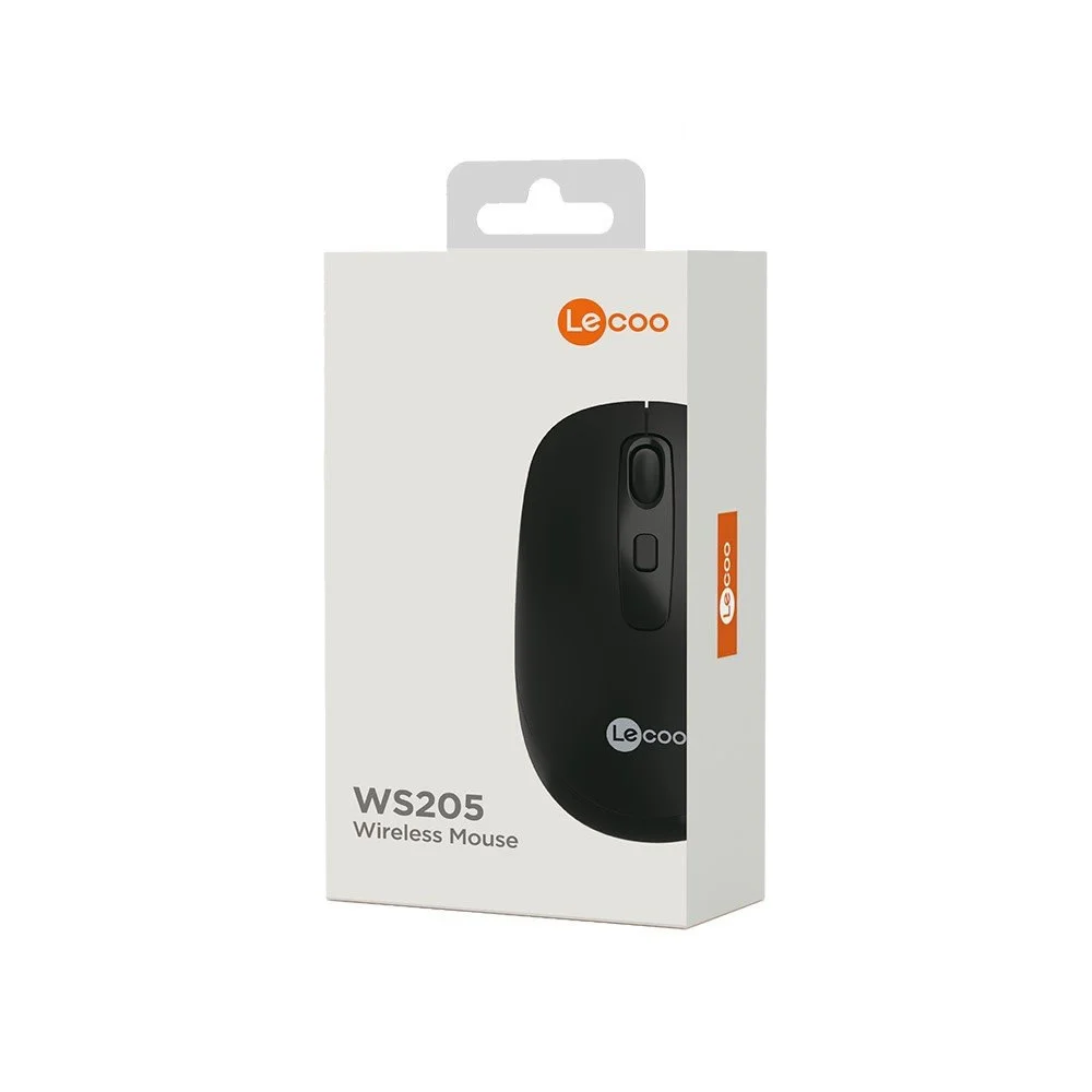 Imagem 5 de 5 do produto Mouse Lenovo Lecoo, Sem Fio, 1600 Dpi Preto – Ws205