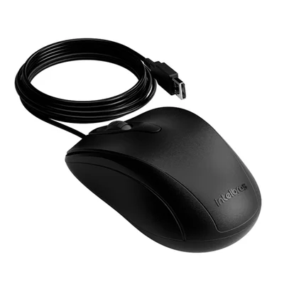 Mouse Intelbras Mci20, 1000 DPI, Com Fio 1.8M, USB, Preto