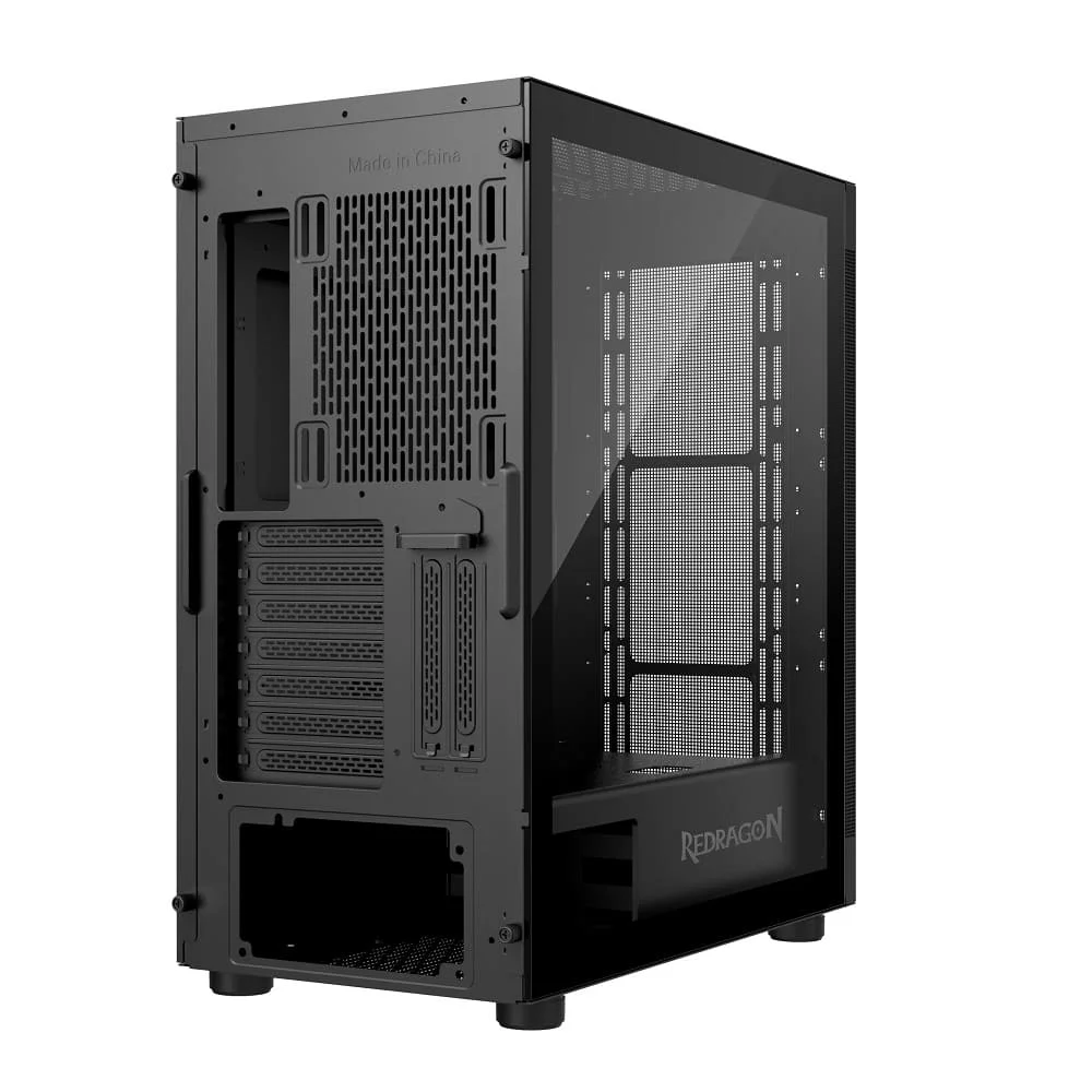 Imagem 5 de 5 do produto Gabinete Gamer Redragon, Mid Tower, Sem Fonte, Aeroglass, Preto - Ca-602b