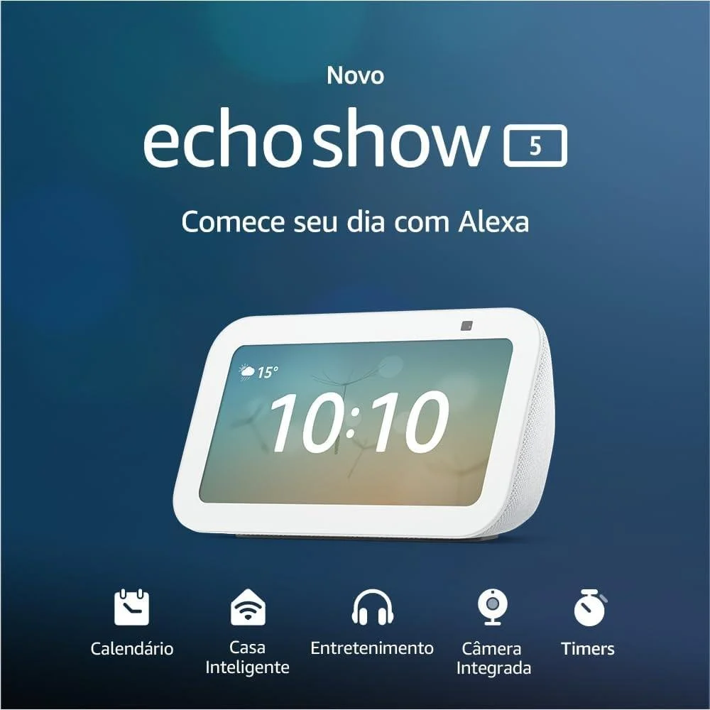 Amazon Echo Show 5 3 Geraço 2023 Branca KaBuM