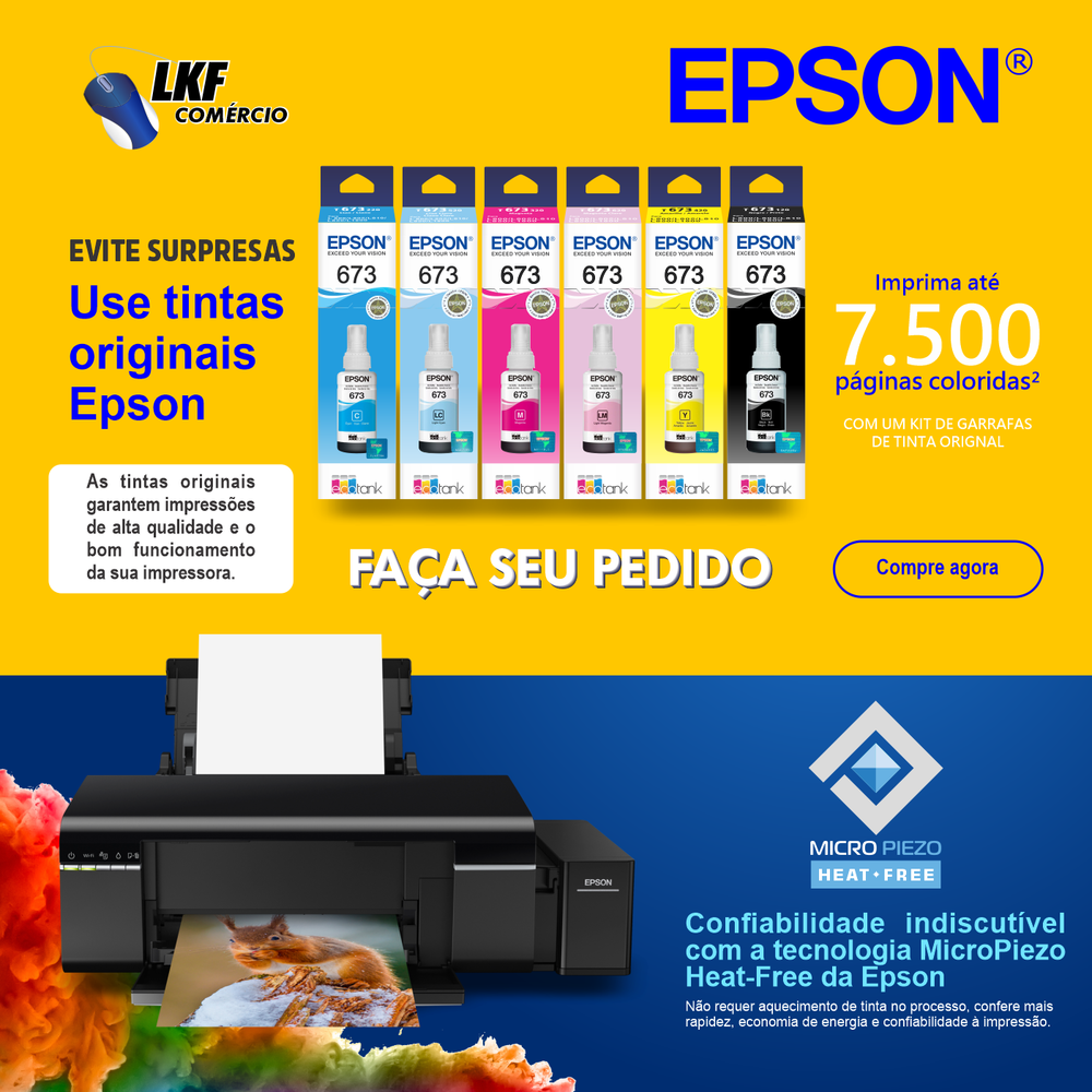 Kit Tinta Epson Com 2 Refis Original T673 Ecotank Lc + Lm Compatível Impressoras L800 L805 L810 L850 L1800 Kit Tinta Epson Com 2 Refis Original T673 Ecotank Lc + Lm Compatível Impressoras L800 L805 L810 L850 L1800