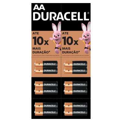 Pilha Pequena Aa Duracell, 6 Embalagem Com 2 Unidades